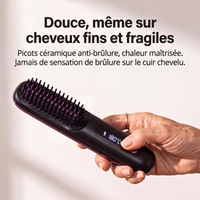 Brosse Chauffante Solane™ · Spéciale Cheveux Courts & Fins