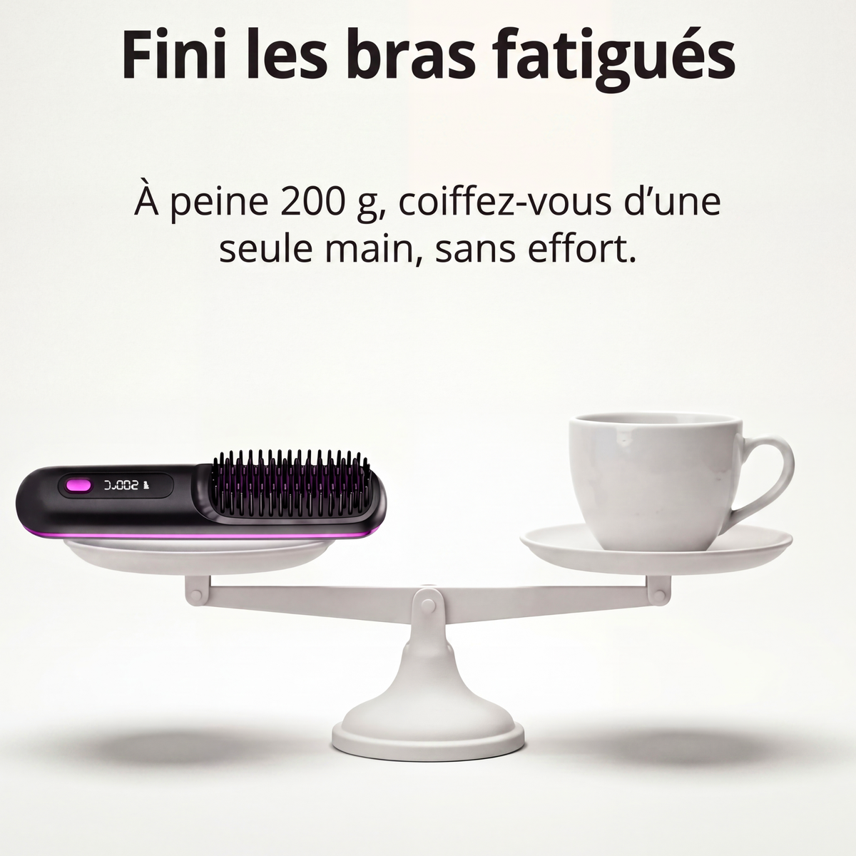 Brosse Chauffante Solane™ · Spéciale Cheveux Courts & Fins